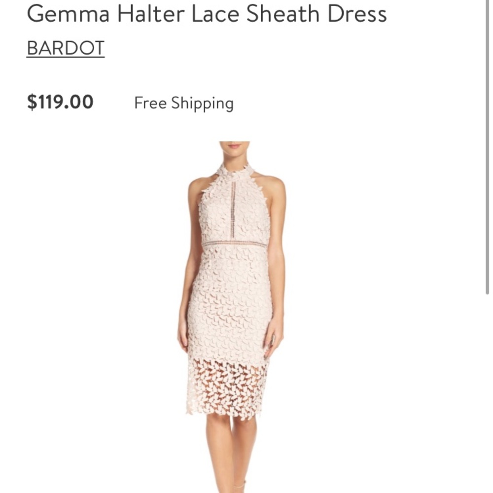 Bardot high-neck midi dress